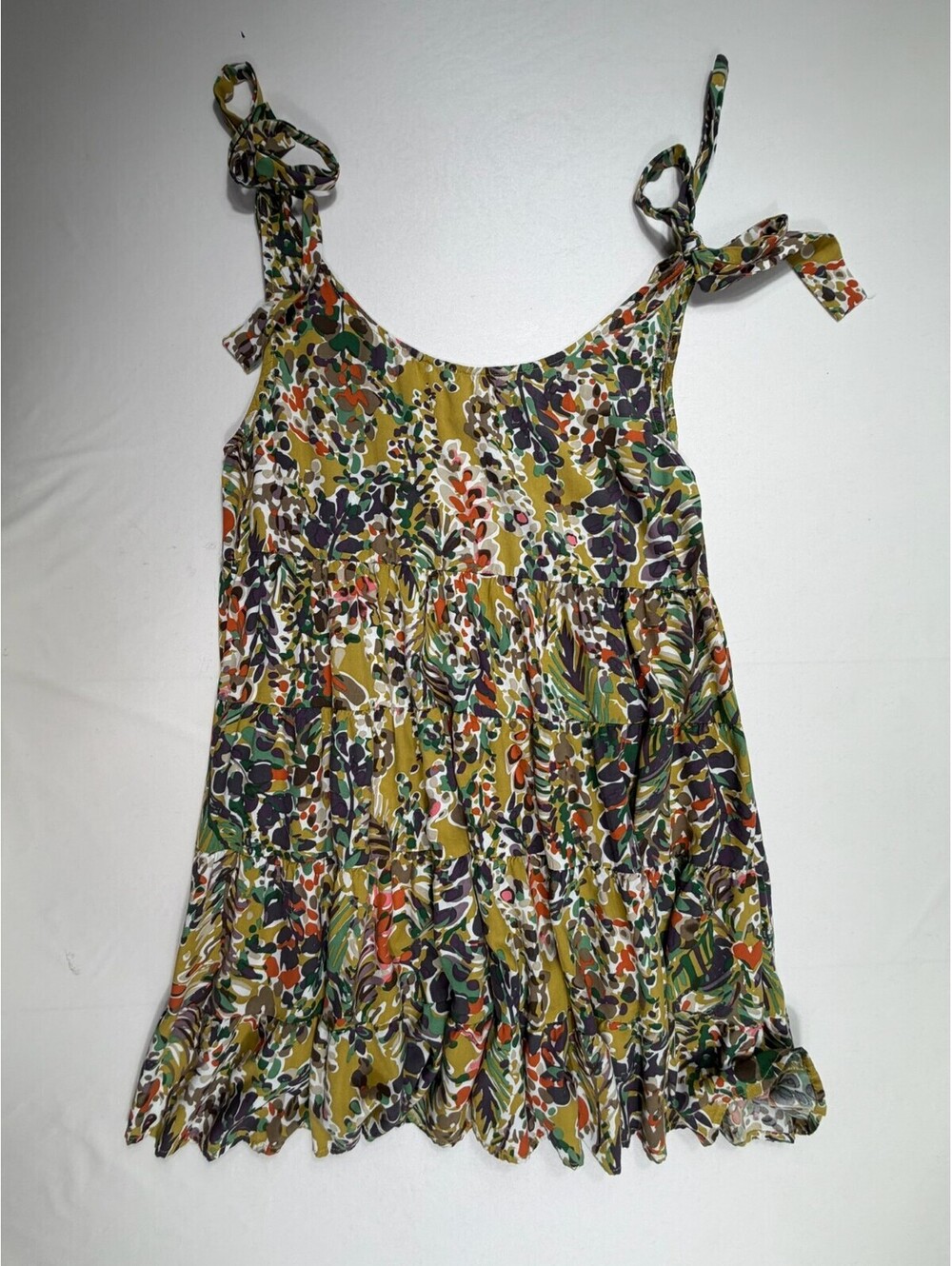 Jodifl Women's Small Rayon Floral Tie-Strap Top